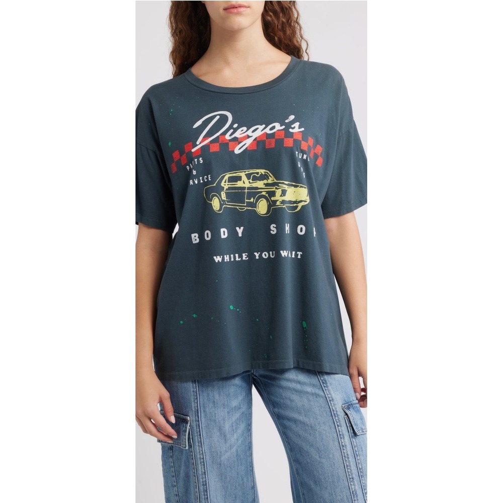 Daydreamer Diegos Body Shop Graphic Tee XL Vintage Black Cotton USA